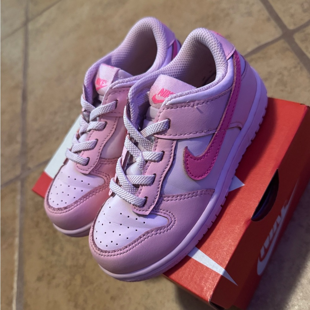 Nike Dunk Low "Med Soft Pink/Pink Foam/Hyper Pink" Toddler Girls' Shoe